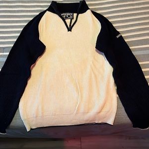 Nautical men’s xl, navy and cream , sweater